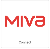 Logo de Miva sur la vignette avec le bouton indiquant « Connecter ».