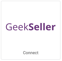 Image : logo de GeekSeller. Bouton indiquant Connecter