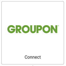 Image : logo de Groupon. Bouton indiquant Connecter