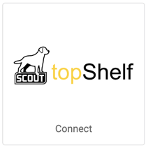 Logo de Top Shelf. Bouton indiquant Connecter