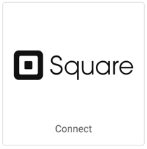 Logo de Square sur un bouton carrée indiquant « Connecter ».