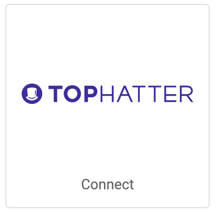 Logo de TopHatter. Bouton indiquant Connecter