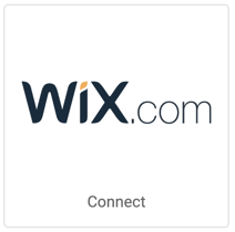 Logo de Wix.com. Bouton indiquant Connecter