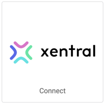 xentral logo. Button that reads, Connect