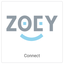 Logo de Zoey. Bouton indiquant Connecter