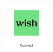 Logo Wish. Bouton indiquant Connecter