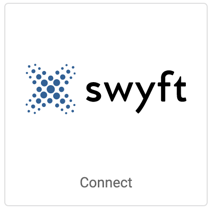 Logo Swyft. Bouton indiquant Connecter