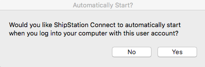 Message contextuel de MacOS démarrant automatiquement.