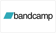 Logo Bandcamp. Bouton indiquant Connecter