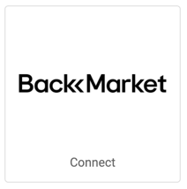 Back Market logo. Button that reads, Connect