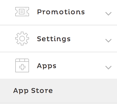 Menu de compte CrateJoy ouvert avec l'option App Store sélectionnée