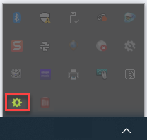 L'icône ShipStation Connect est mise en évidence dans le menu de la barre d'outils des applications Windows.