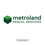 Logo de Metroland Parcel Services sur la vignette avec le bouton « Connecter ».