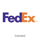 Logo FedEx. Bouton indiquant Connecter