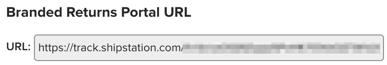 Exemple d'URL d'un portail de retours de marque